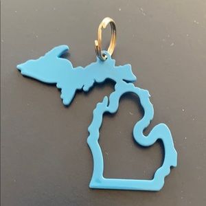 Michigan Die Cut Metal Key Ring